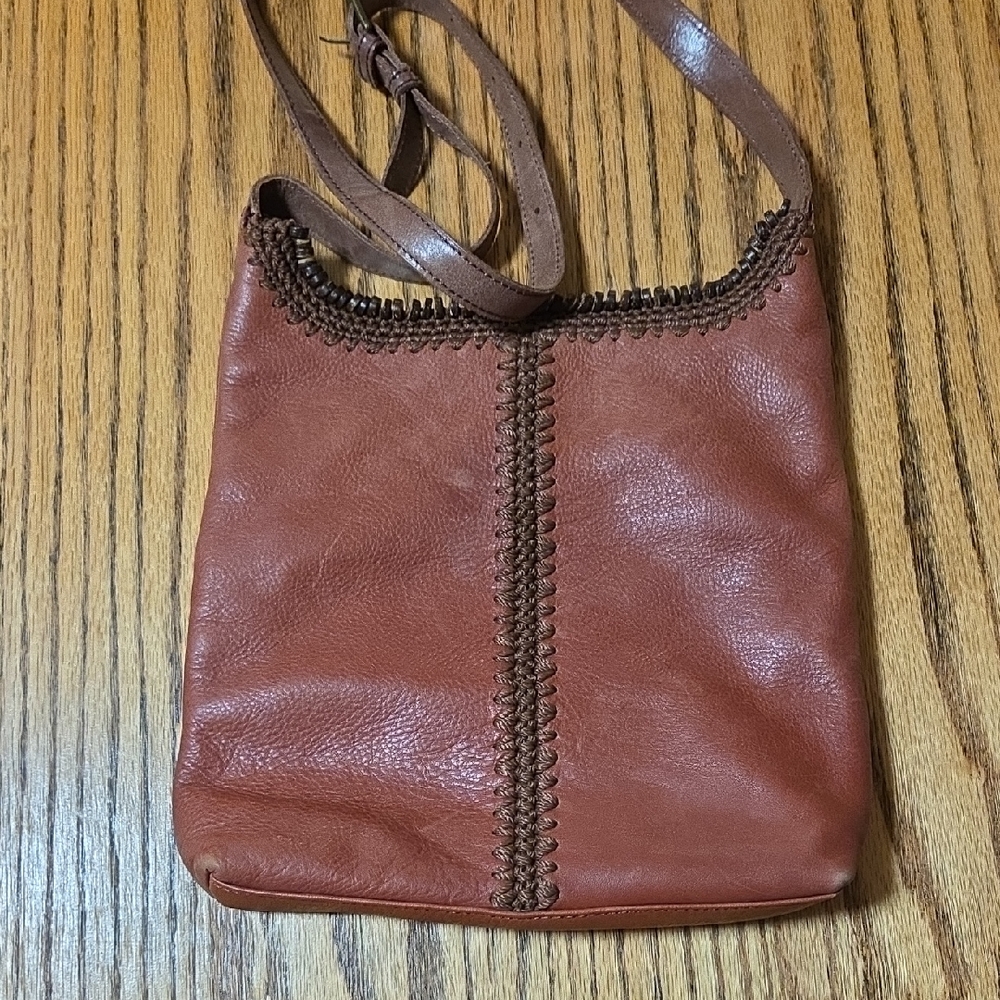 The Sak Brown Leather Crossbody Bag